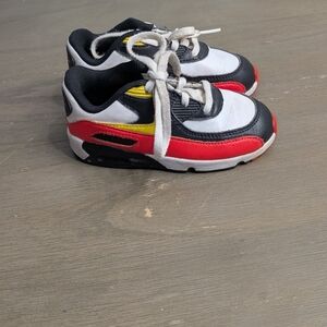 Nike Air Max 90 Kids' Black, Red, and Yellow Sneakers